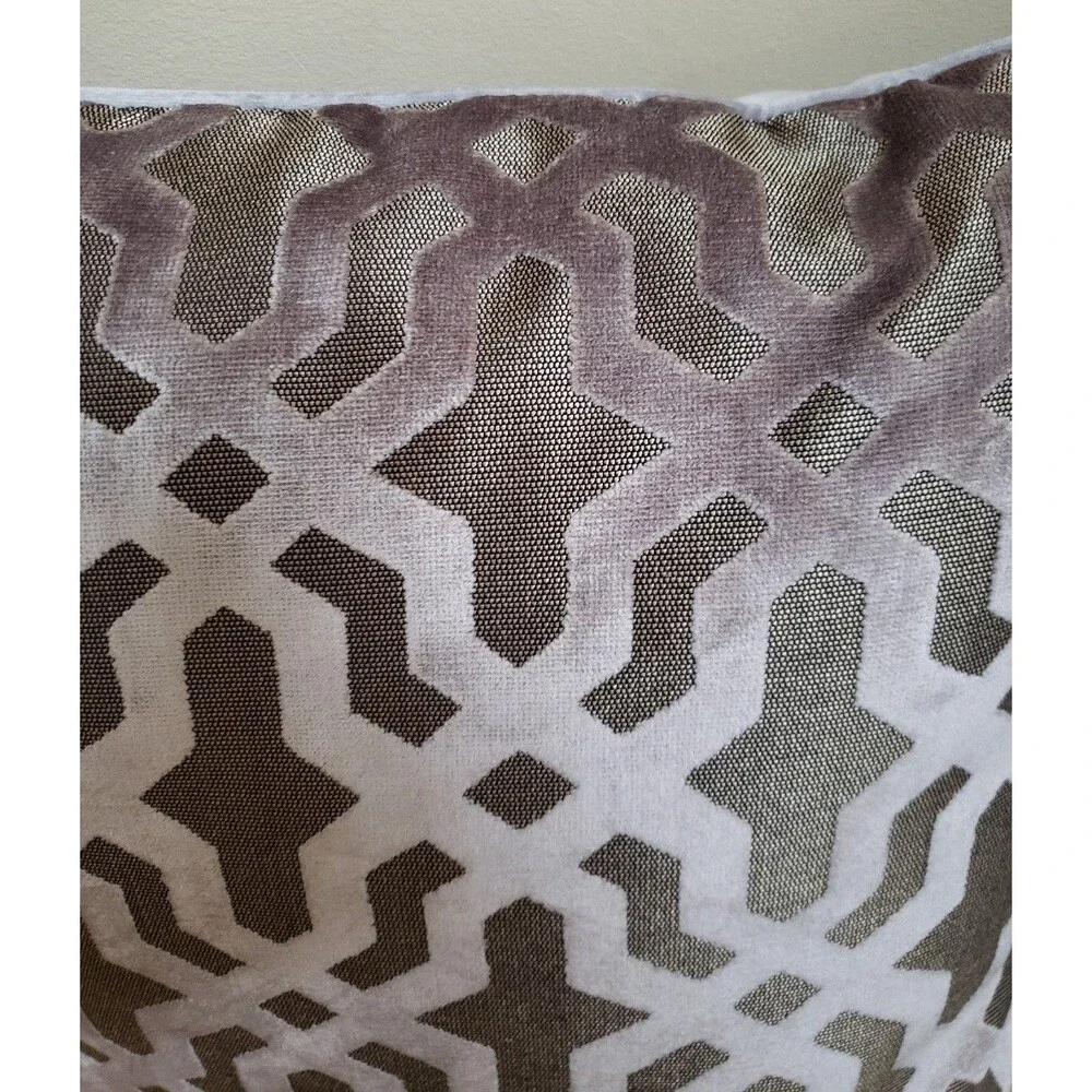 Burnt Out Geometric Square Throw Pillow